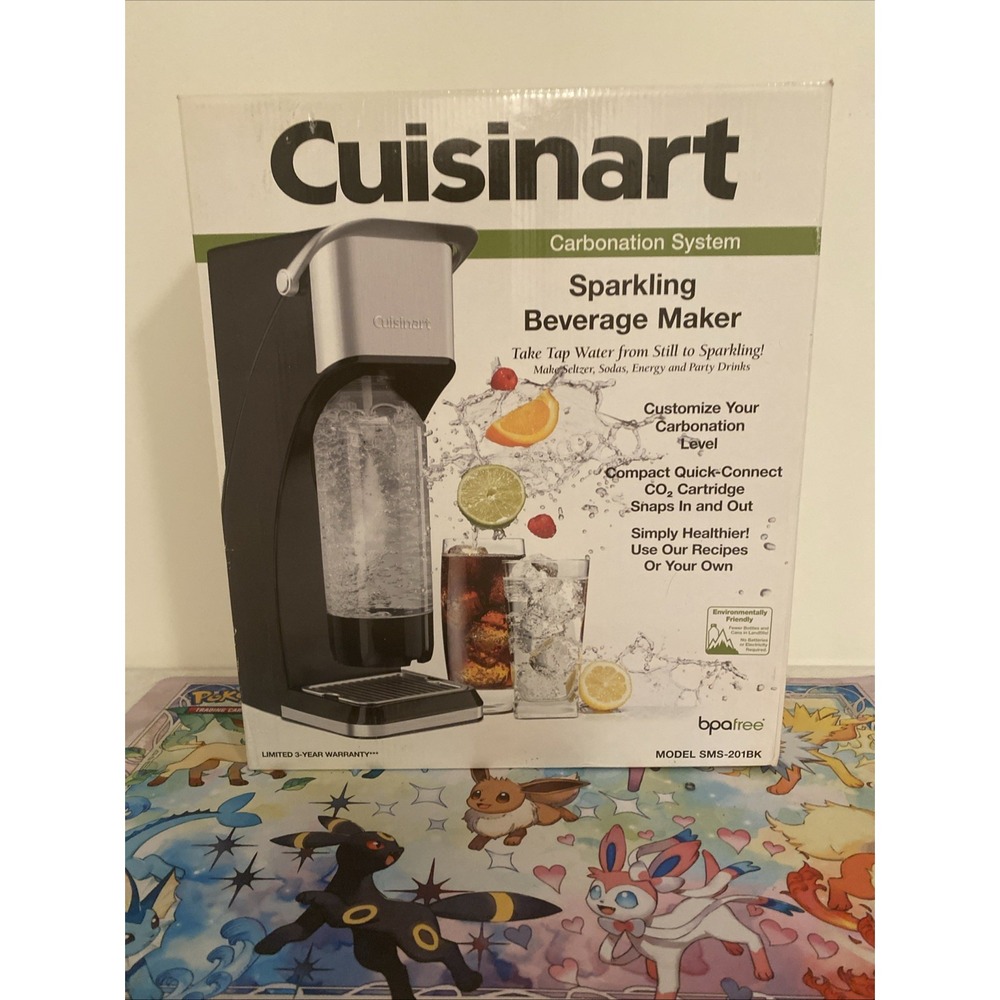 Cuisinart SMS-201BK Carbonation System Sparkling Beverage Maker Black. New!!!!